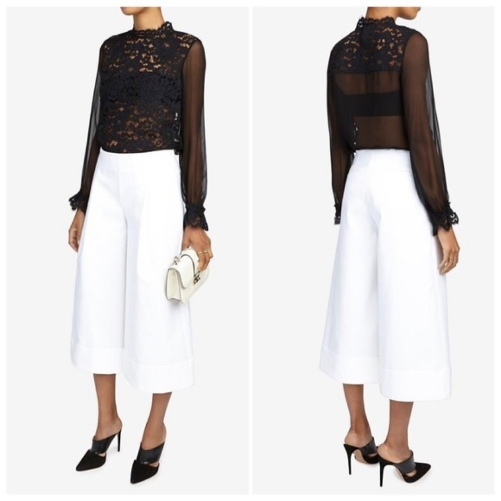 ❤️NWT Alexis Emma Black Lace Sheer Blouse Size XS
